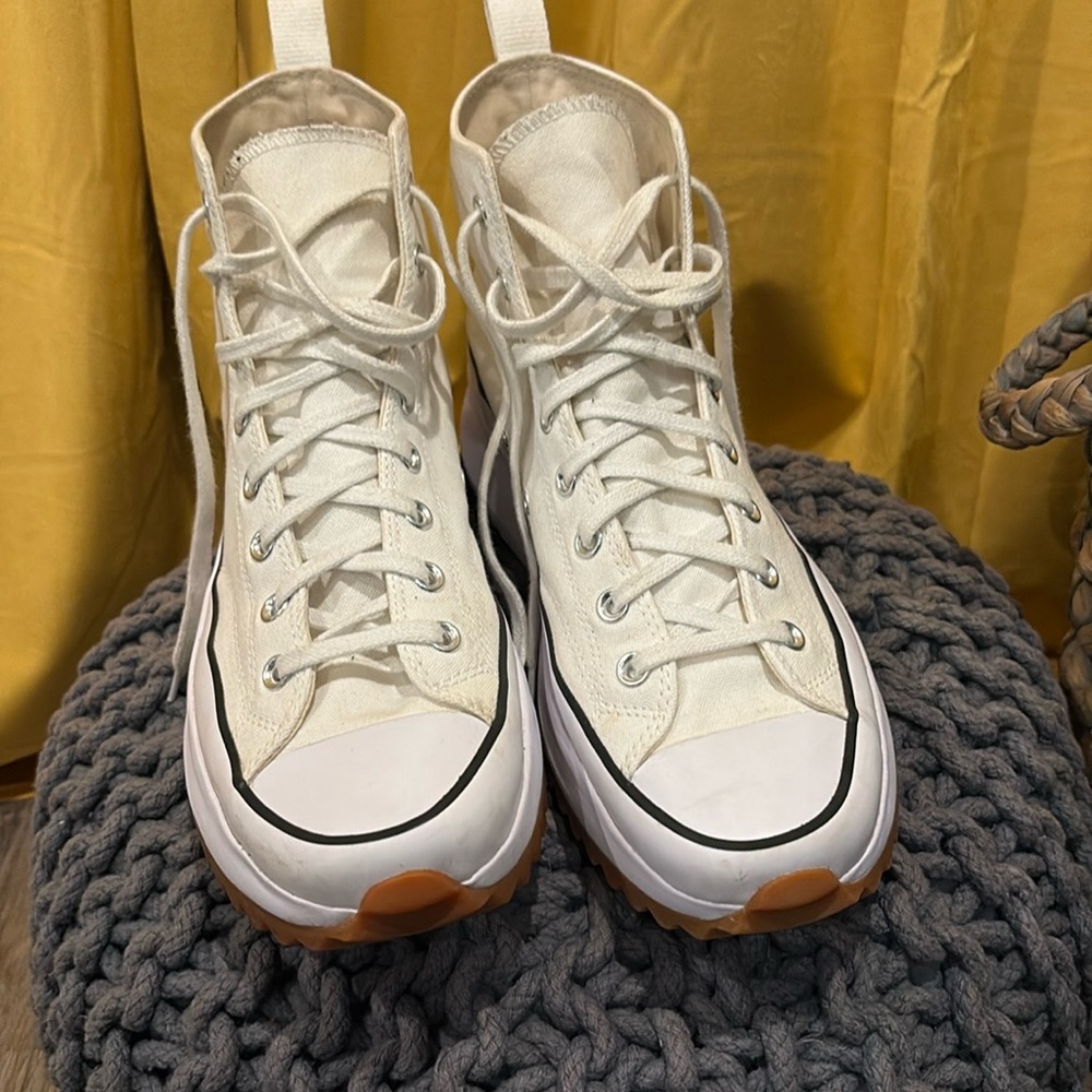 Converse White Run Star Hike Canvas Platform Men’s 11